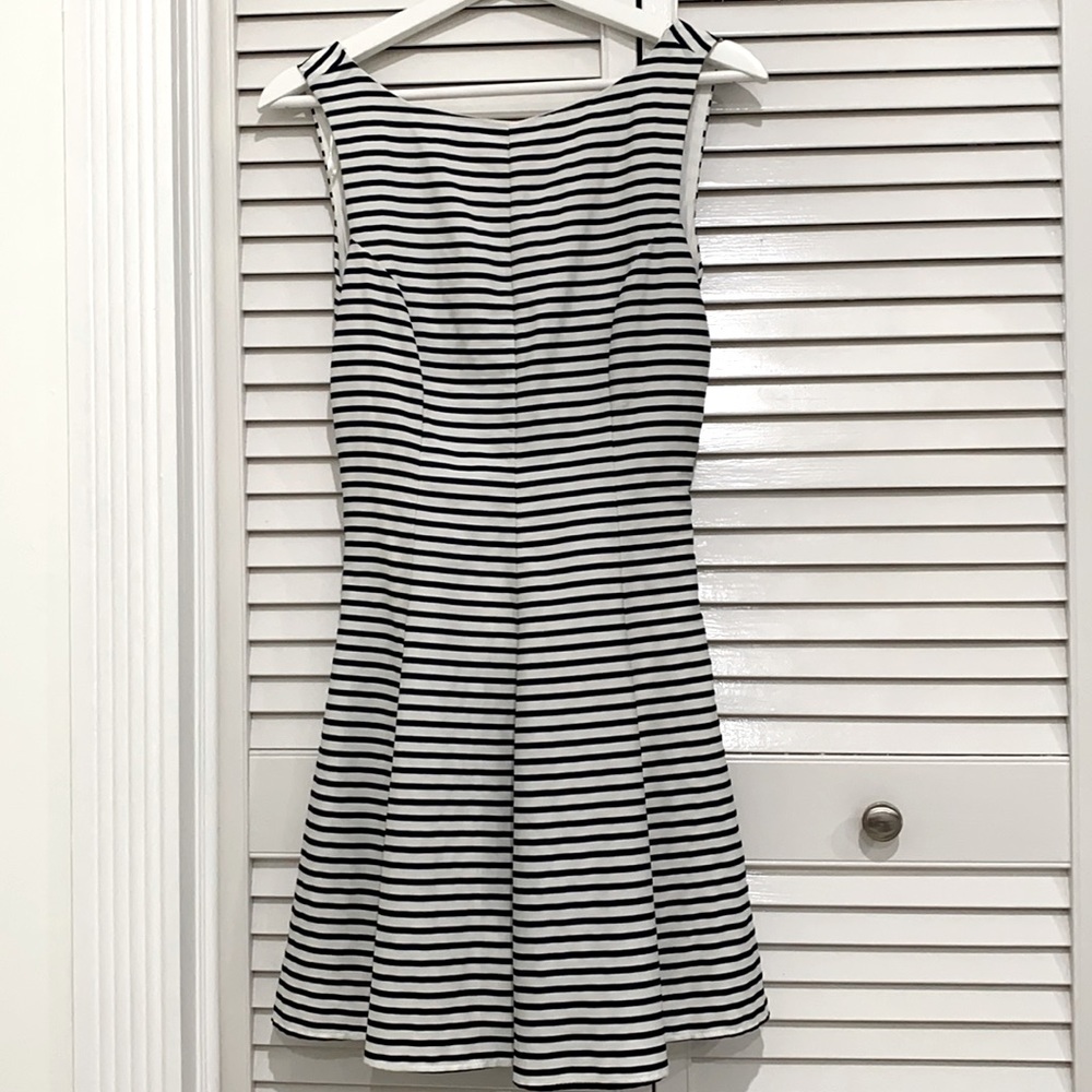 Zara Low cut back back, striped dress! Like new!